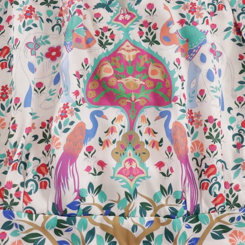 Mini Vestido Sandro Mujer Talla 1 Ireno Floral Asimétrico Acanalado Volantes Dobladillo - Imagen 13 de 19