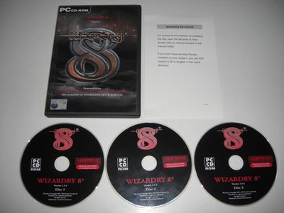 WIZARDRY 8 VIII Pc Cd Rom nm RPG - SCHNELLER VERSAND