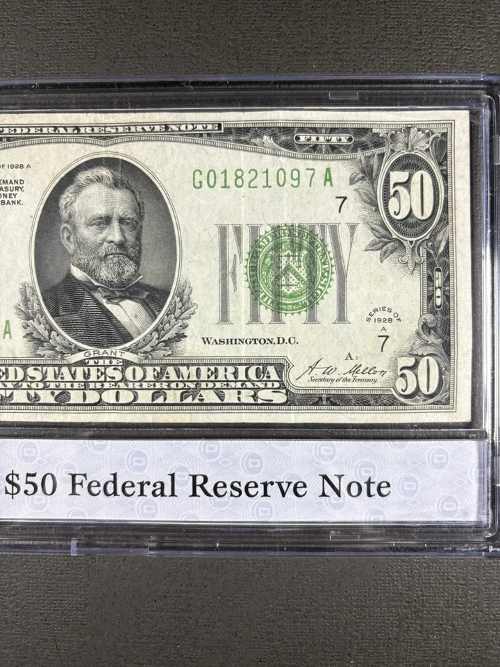 1928-A $50 Federal Reserve Note Chicago Redeemable In Gold On Demand - Image 4 of 4