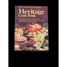 Vintage Better Homes & Gardens Heritage History & CookBook Illustrated Hardcover