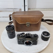 Canon FTb QL 35mm SLR Camera FD 50mm f/1.8 SC Vivitar 135mm f/2.8 Case