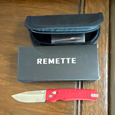 Remette RT-Aurora AURA-G4 Aurora G10 Handle Liner Lock Drop Point Red