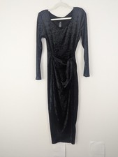 Vintage All That Jazz Black Velvet Maxi Wrap Dress Size S Whimsigoth 90s Witchy