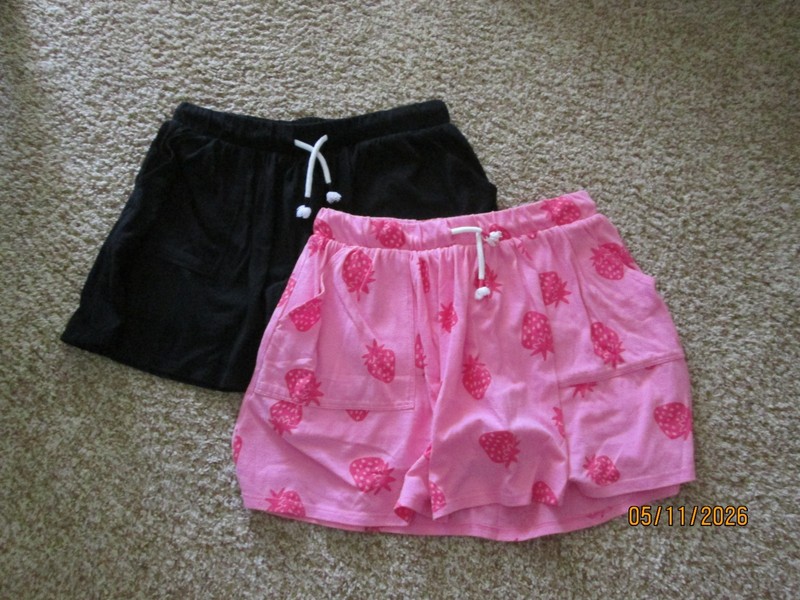 Lot of 2 - Cat & Jack - Size 14 XL Girls Skorts - Black & Strawberries
