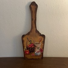 Tablero de pan de madera pintado a mano vintage manzana granja casa decoración de pared