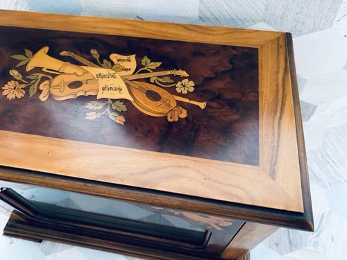 Vintage Thorens Music Box - Switzerland - Rare Design Box With 10 Music Discs - Picture 3 of 22