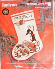 Sleigh Goose Stocking KIT Janlynn CHRISTMAS 00-285 NEW