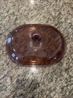 Vtg Corning Ware Visions Cranberry LID ONLY Roaster Casserole 4QT Oval V-34-C