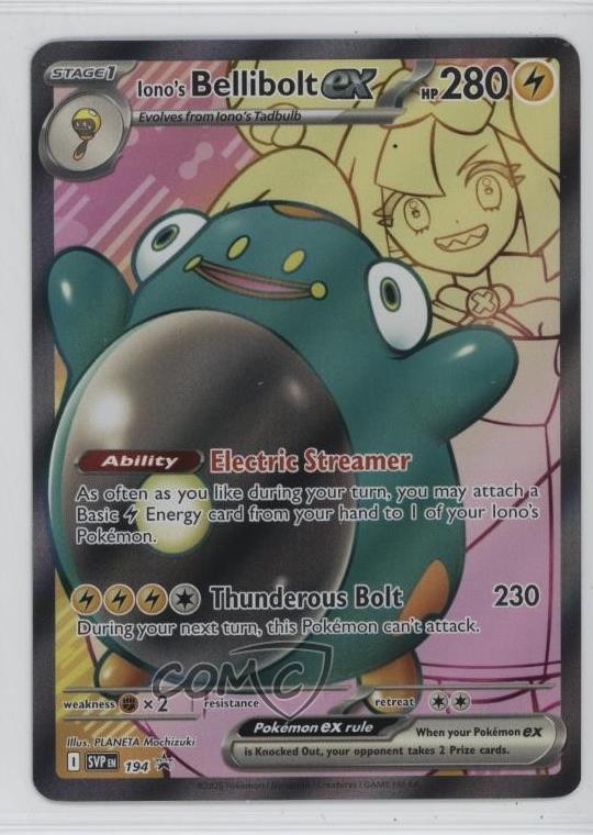 Iono's Bellibolt ex Pokémon Scarlet & Violet Black Star Promo #194