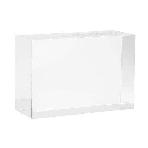 Clear Solid Acrylic Block - 6" x 4" x 2.36" All Diamond Polished Rectangle Cl...