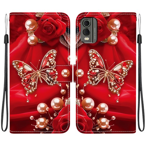 Patterned Flip Wallet Cover Case for Nokia 1.4/2.2/2.3/6.2/5.4/2.4/4.2/7.2 - Picture 21 of 22