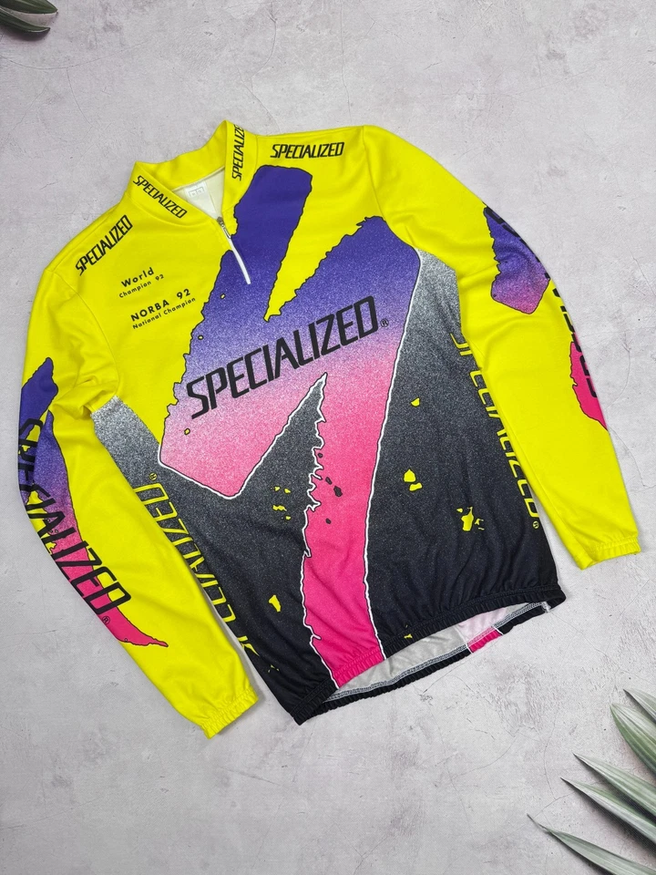Camiseta deportiva de ciclismo especializada vintage campeona del mundo Norba 1992 manga larga talla M Foto 2 de 4