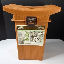 Vintage Fenwick Woodstream Sport Seat 9050 Tackle Box & Cooler Fishing Hunting