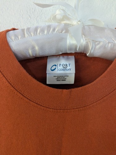 Port & Company 100% Preshrunk Cotton Adult Size M man T-shirt brown - Picture 10 of 12