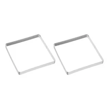 2pcs Perforated Cake Rings 6.69" Stainless Steel Square Tartlet Ring