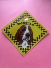 Auto Attitudes   BASSET TAXI   Dog Sign  car/truck 