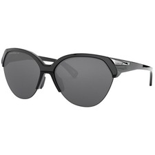 Oakley Women's Trailing Point Sunglasses Polished Black/Prizm Black Polarized (6