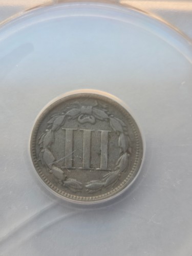 Authenticated! Genuine 1867 P "Obsolete" Three Cent Nickel 3CN - Picture 4 of 4