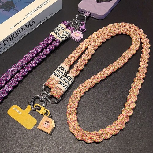 Detachable Phone Wrist Strap Neck Hanging Cord Phone Charm Accessories - Photo 6 sur 12