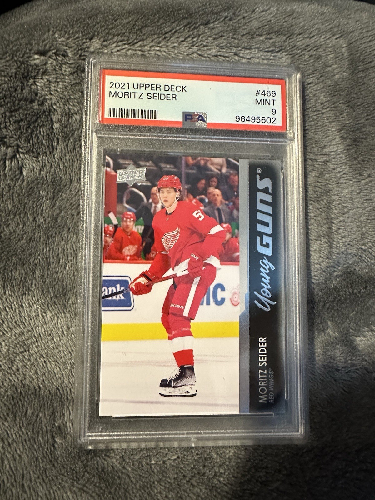 Moritz Seider 2021-22 Upper Deck Series 2 Young Guns #469 PSA 9 [13-502]