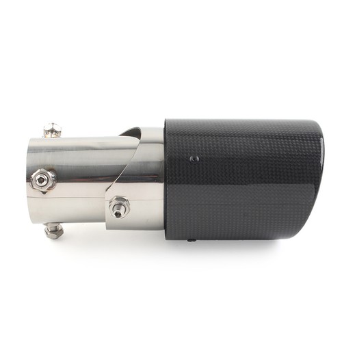 Tubo de escape de acero inoxidable silenciador Inter 76 mm salida redonda coche escape punta - Imagen 18 de 28