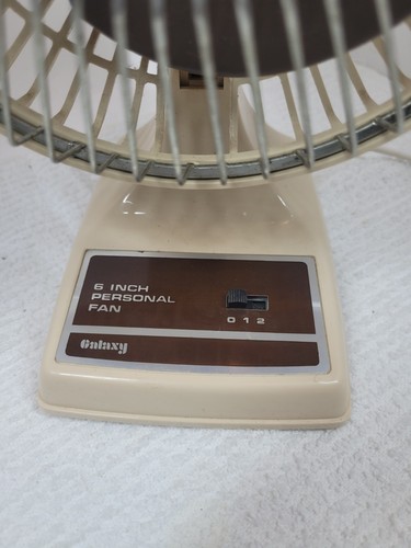 Vintage Galaxy Personal 6 Inch Electric Fan-Mod #3146-2 Speed-Brown Blades - Picture 2 of 10