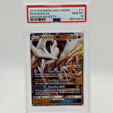 2018 Pokémon Sun & Moon Reshiram GX 11/70 Dragon Majesty Holo PSA 10 on eBay