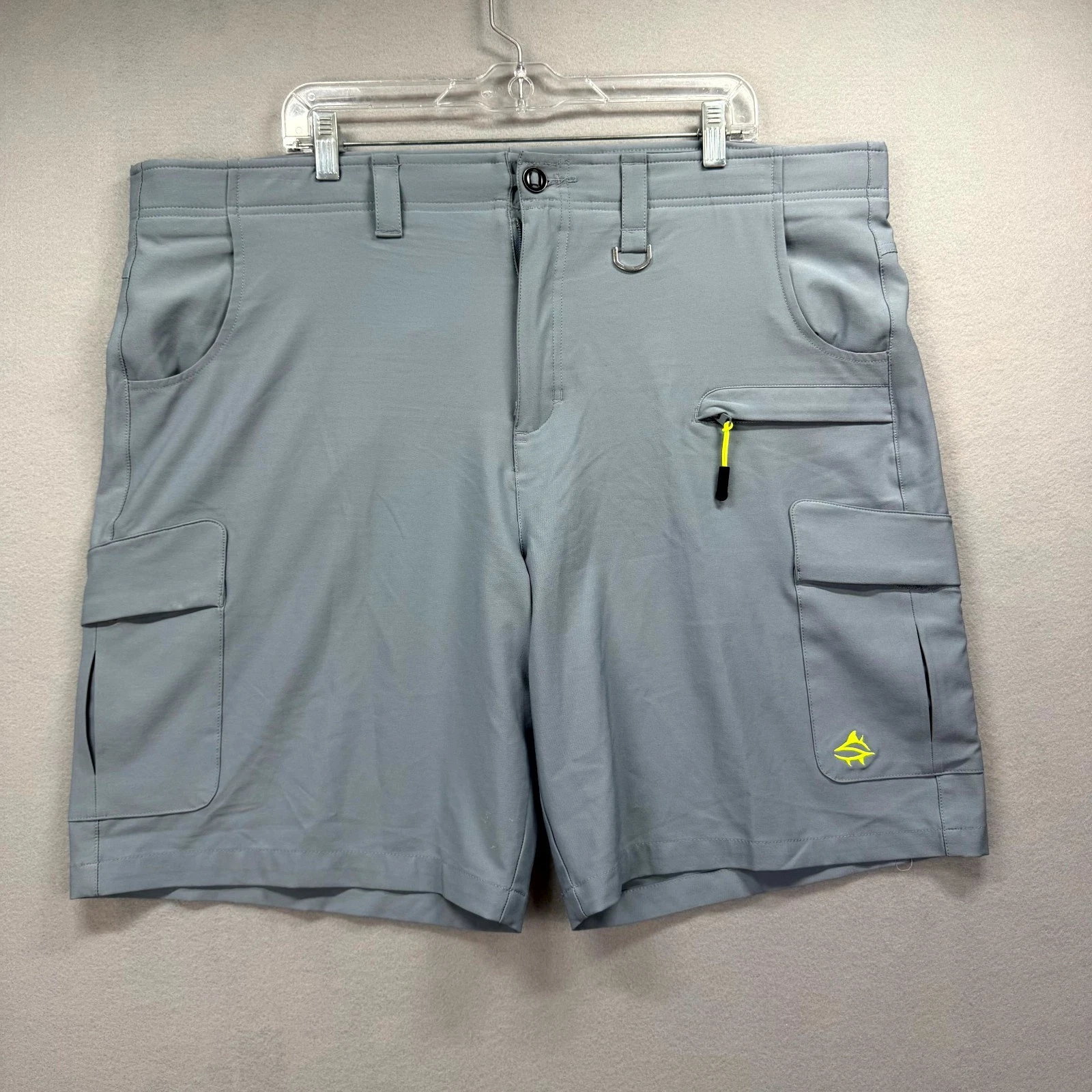 Loco Skailz Cargo Shorts Mens 42 Gray Stretch Utility Outdoor Summer 9" Fishing