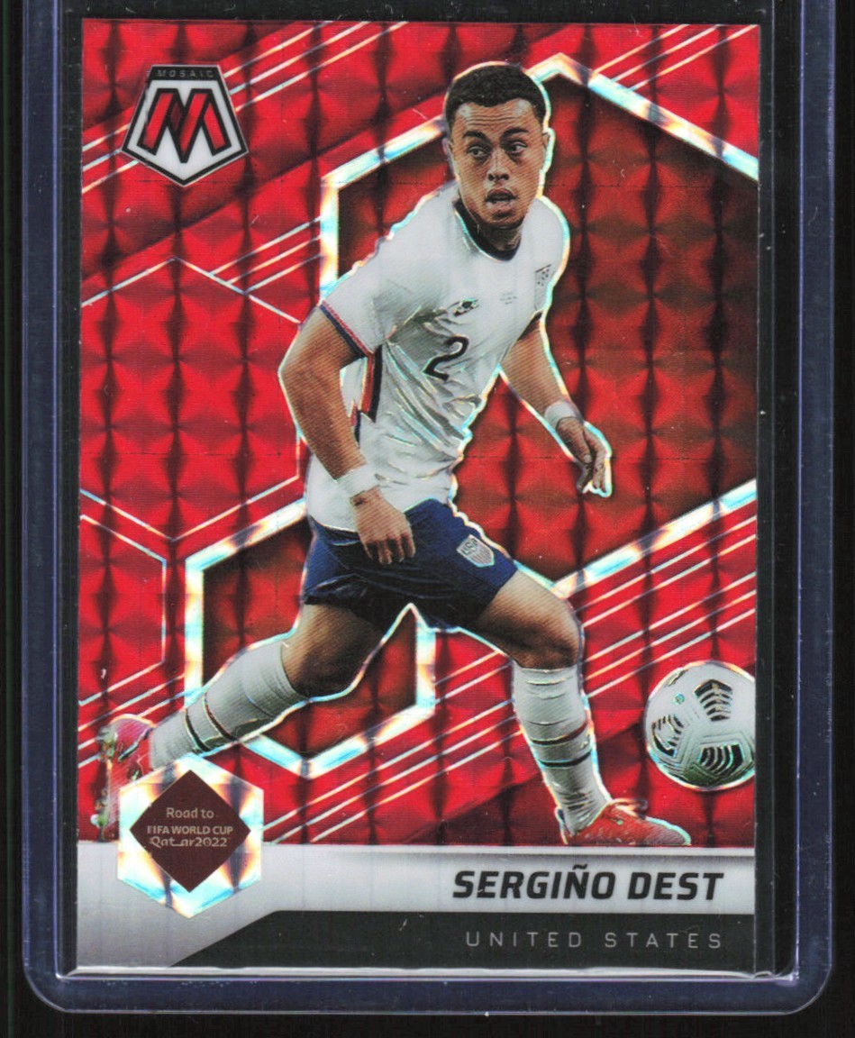 2021 Panini Mosaic Road to FIFA World Cup Reactive Red Sergino Dest USA #106