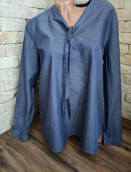 Women ETERNA Shirt Navy Cotton 44 / XXL / 52 #3P34
