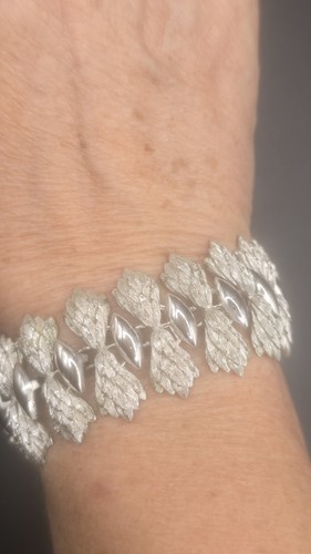 Vintage 1950's Coro Pegasus Wide Silver-tone Bracelet - Picture 7 of 10