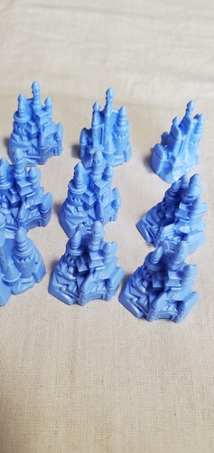 Disney Princess Monopoly Junior Replacement Pieces 12 BLUE CASTLES - Picture 3 of 4