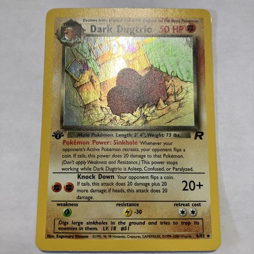 GREAT CONDITION!! Pokemon Dark Dugtrio Holo  6/82 Team Rocket