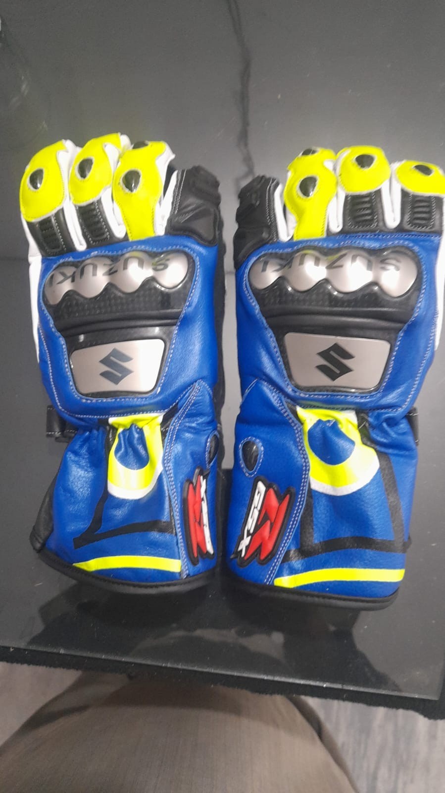 Gants de Moto GSXR Cuir Homme Anti-Choc pour Pilotes et Motards