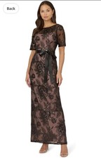 Adrianna Papell Women's Sequin Lace Mermaid Dress Size 6 NWT $249