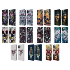 OFFICIAL RIZA PEKER SKULLS 9 LEATHER BOOK WALLET CASE FOR APPLE iPHONE PHONES