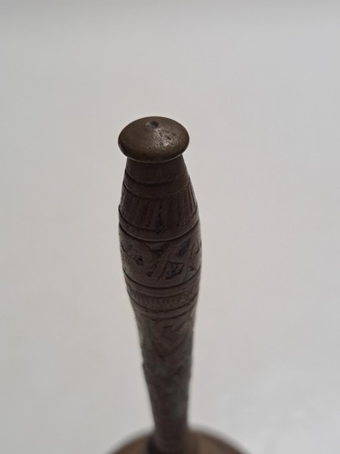 Vintage Messing Handglocke 5" hoch Made in India - Bild 2 von 13