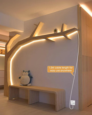 USB COB LED Strip Lights 3.28FT 5V Warm White Flexible LED TV Backlight with ...