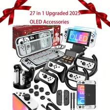 [27 In 1] Switch OLED Accessories Bundle for Nintendo Switch OLED Case Gift Kit