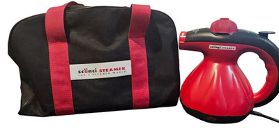 Scunci SS-1000 Hand Held Portable Household Steamer with Attachments/Bag/Manual