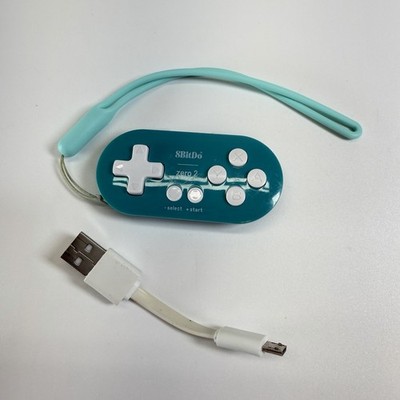 8Bitdo Zero 2 Turquoise Bluetooth Gamepad Keychain Sized Mini Controller