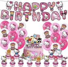 Hello Kitty  Friends Birthday Party Supplies Set Banner Balloons Cake Top Decor