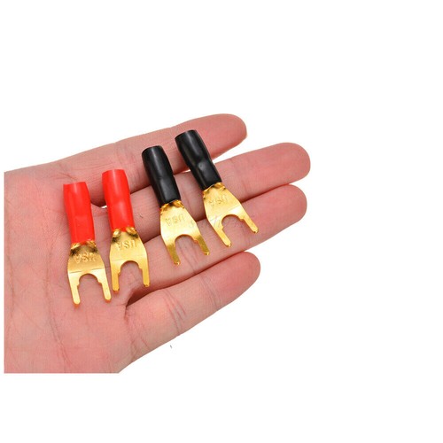 4Pcs Spade Fork Y Type Banana Plug Cable Wire Connector Speaker Audio Terminal - Picture 6 of 6