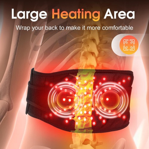 Heating Pad Electric Vibration Massager Cordless Belt Waist Lumbar Pain Relief - Picture 4 of 24