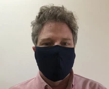 5 pack - XL Extra Large Navy Blue Face Mask Adults Cotton Blend Wash Get 1 free