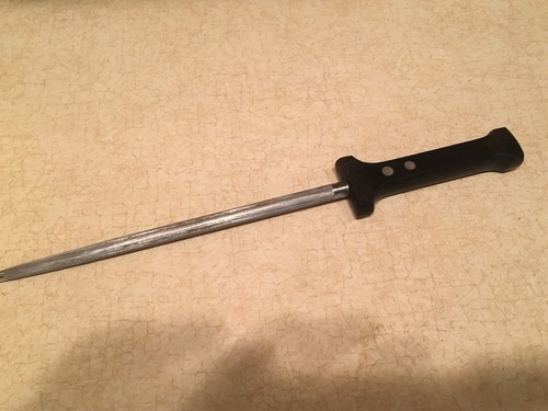 Vintage Sharpening Steelw/ T-Handle - 9 1/2" Steel Wusthof??? - Picture 1 of 8