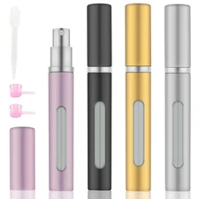 4 Pack Bombas de pulverización de botella de atomizador de perfume portátil