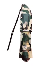 Survival Knife 1980’s Stainless 420 Serrated Blade Hunting Fishing Camo Sheath