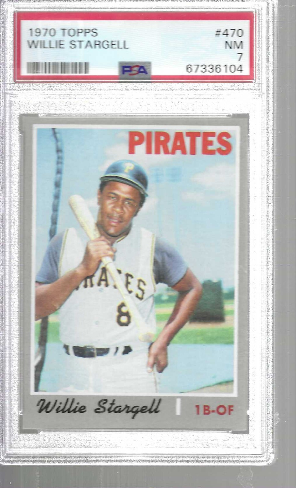 1970 TOPPS #470 WILLIE STARGELL PSA 7