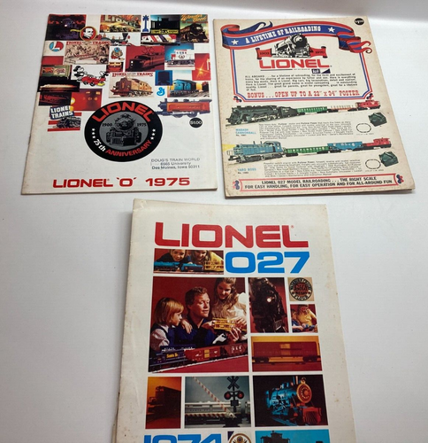 Lotto Poster Ephemera Catalogo Treno Lionel anni 70 Pieghevole - Foto 2 di 18